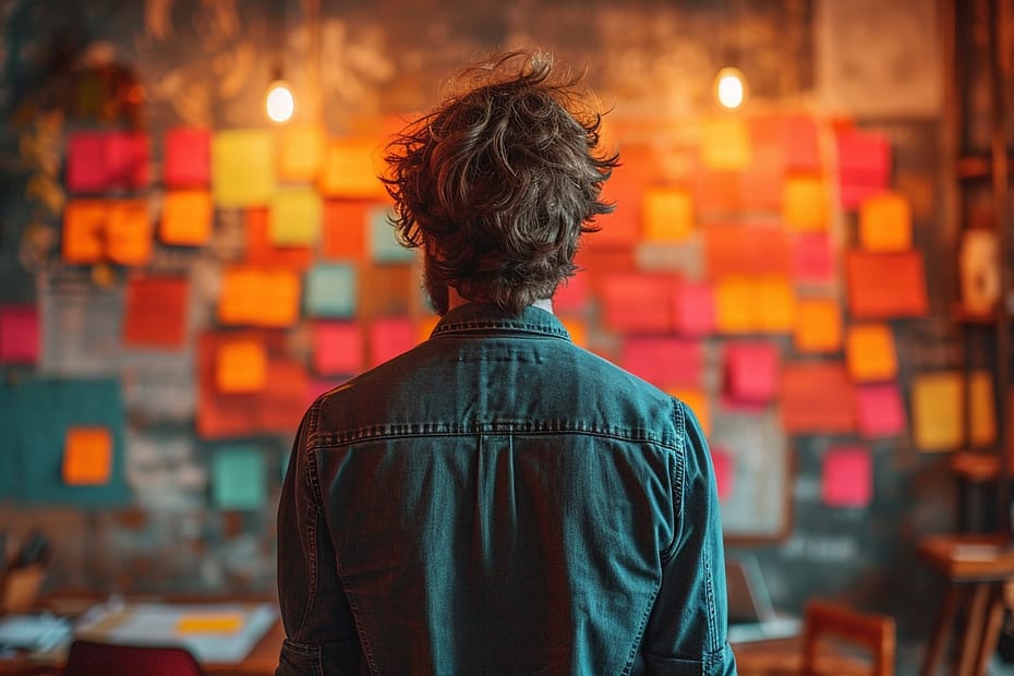 The Benefits of Agility in the Workplace 10 A person standing up during a daily stand-up meeting