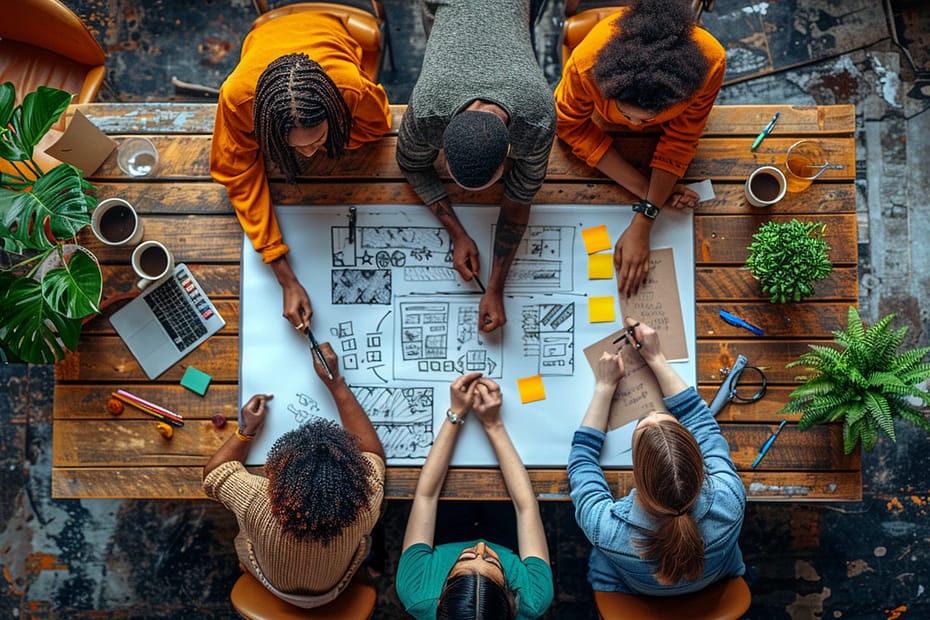 diverse group of people collaborating