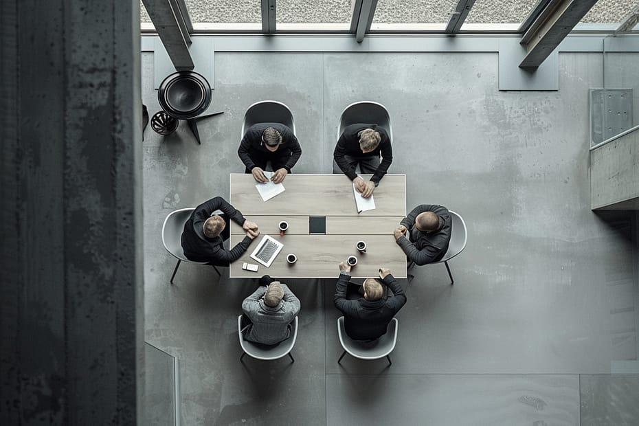 embe ai an aerial shot of several men sitting in conference t 4b299f93 54a7 4403 af31 86b66ce4ee64 1